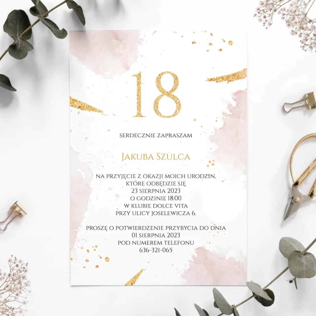 Jak wypisywać zaproszenia na 18, aby były wyjątkowe i osobiste