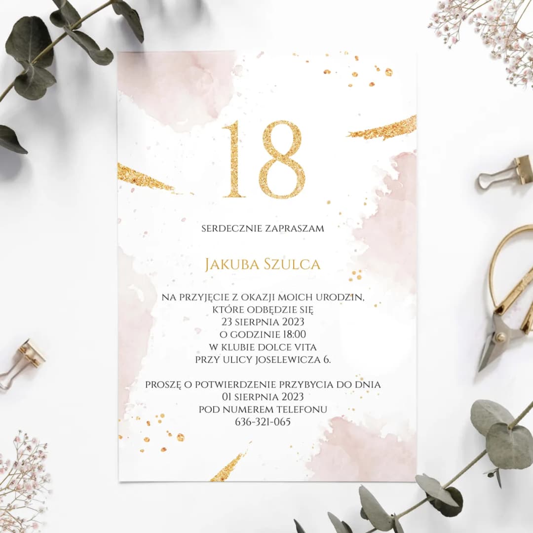 Jak wypisywać zaproszenia na 18, aby były wyjątkowe i osobiste